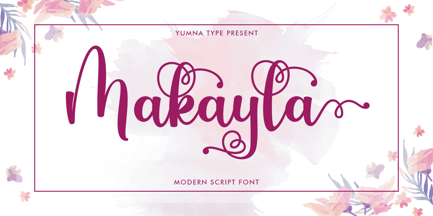 Пример шрифта Makayla